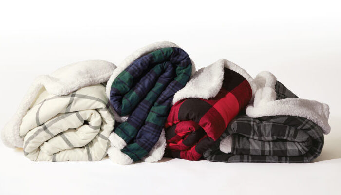 Custom Embroidered Plaid Fleece Blankets