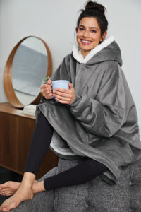 Sherpa Fleece Hoodie Blanket